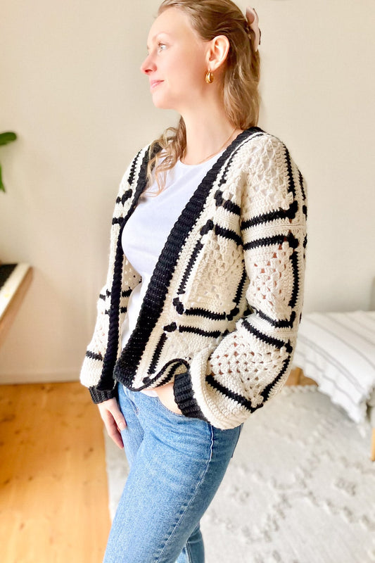 The Chess Cardigan - Crochet Pattern